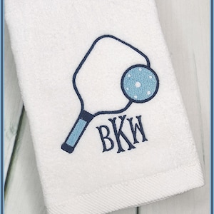 Pickleball Monogrammed Towel /  Pickleball Team Gift /  Captain Gift