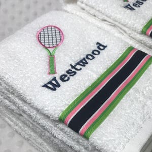 Tennis Team Towel Gift / Best Captain tennis towel / Captain gift / Preppy