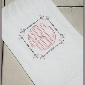Pagoda Bamboo Monogram Frame / Housewarming Gift / Hostess Gift / Bridesmaid Gift