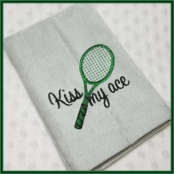 Personalized Tennis Racket Sweat Towel with Racket Kiss my ace