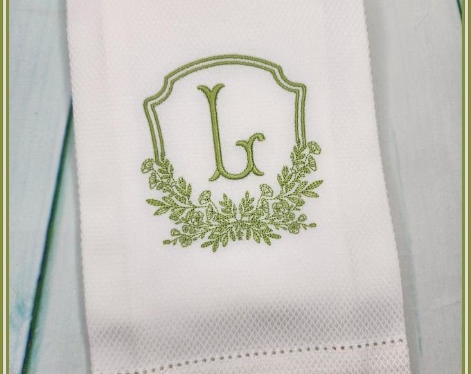 Monogrammed Hand Towel / Kitchen Towel / Wedding Gift
