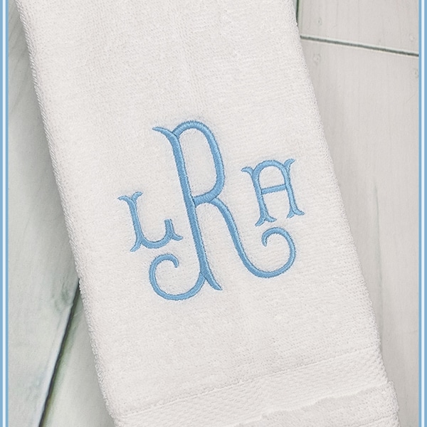 Monogram Hand Towel Etsy