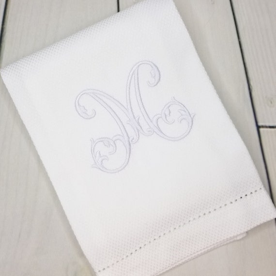 Monogrammed Hand Towel Kitchen Towel Wedding Gift Etsy
