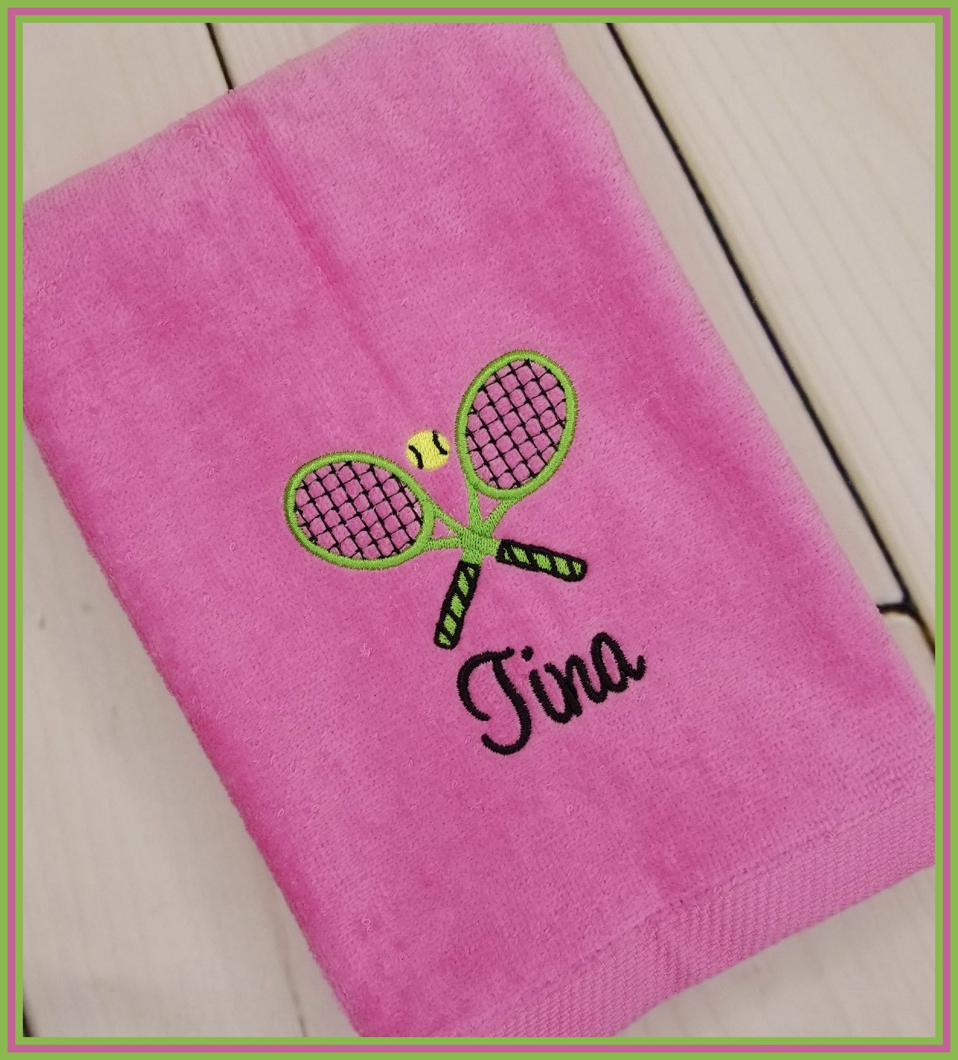 Personalised tennis towel cheap