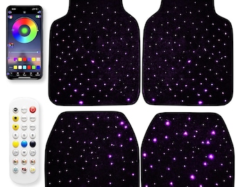Alfombrillas para coche con luz LED Starlight: universales, impermeables y resistentes