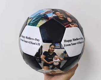 Personalisierter benutzerdefinierter Fußball, Fotoball, personalisiertes Geschenk, Geschenk für Kinder, Geschenk für Familie, Geschenk für Trainer, Nr. 5