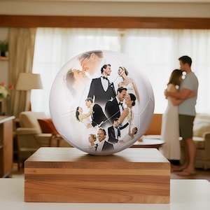 Personalized Wedding Soccer Ball: Custom Photo & Text, Size 5, Includes Pump