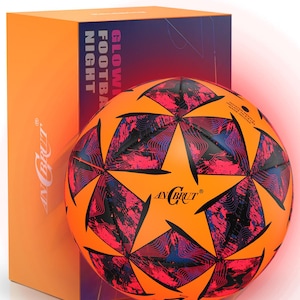 Glow in The Dark LED Soccer Ball: Indoor Outdoor Fun (Size 3/4/5)