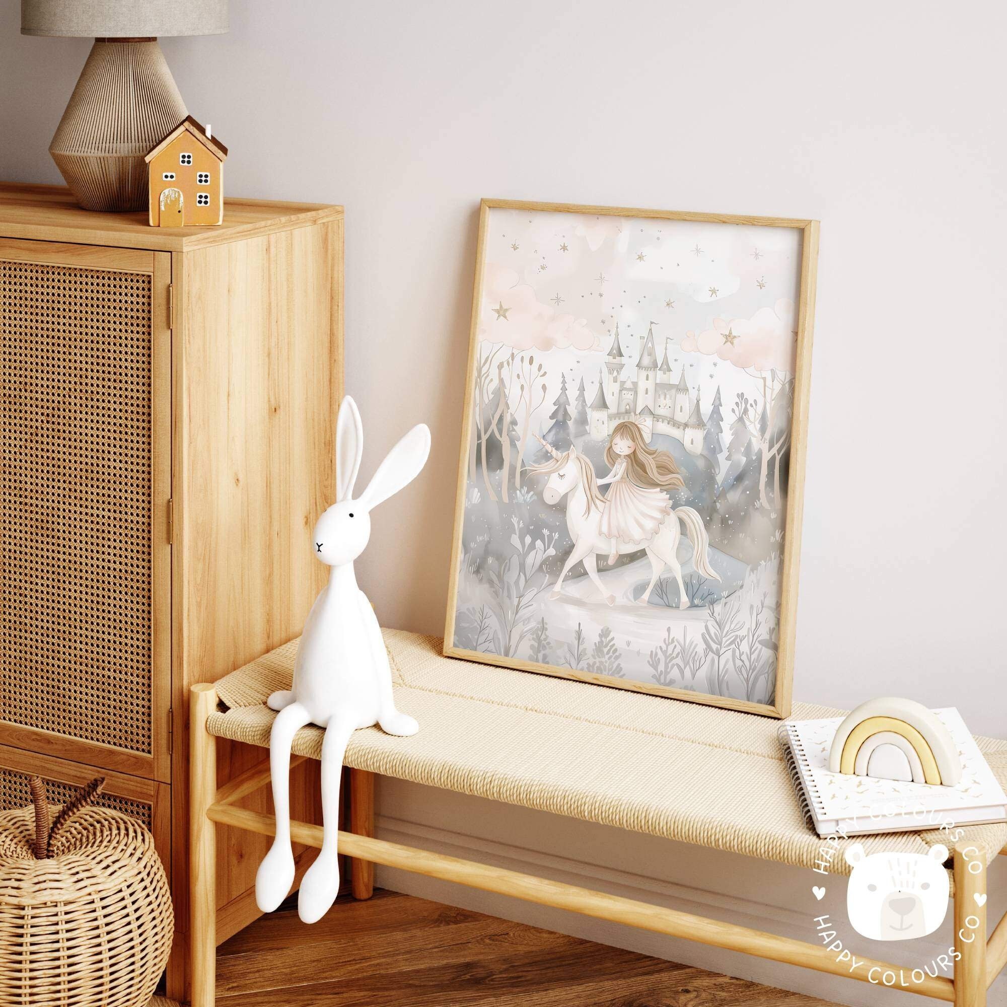 Princess Unicorn Wall Art | INSTANT DOWNLOAD | Princess, Castle ...