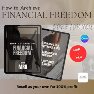 How to Achieve Financial Freedom with MRR | PLR | Master Resell Rights, digital products, passive income, side hustle, small business