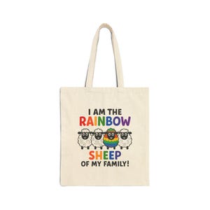 Regenbogen Schaf Projekttasche, Stricktasche, Häkeltasche, Geschenk für Garn-Liebhaber