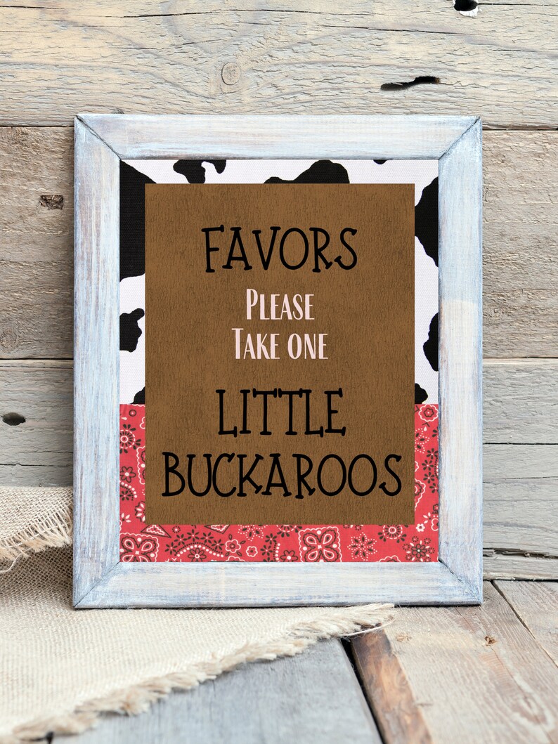 Farm Favors Please Take One Sign Farm Birthday Sign, Farm Red Bandana ...
