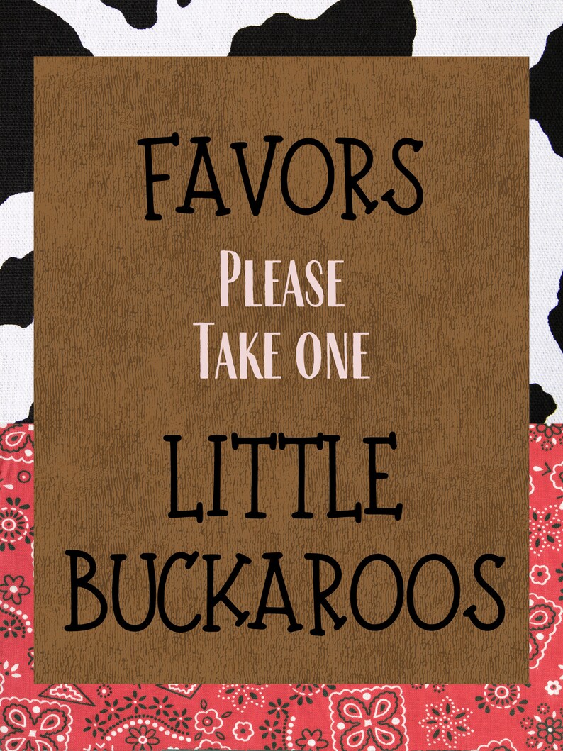 Farm Favors Please Take One Sign Farm Birthday Sign, Farm Red Bandana ...