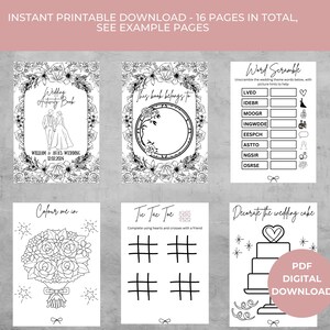 Wedding Activity Pack Children Wedding Activity Book for Wedding Tables Wedding Activity Sheets ...
