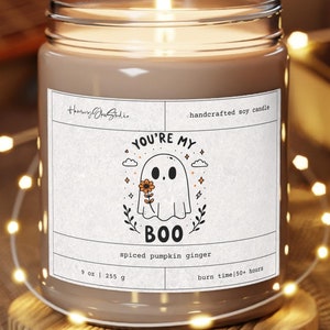 Du bist mein Boo Halloween Kerzen, süße Halloween Kerze, Halloween Geschenke, Halloween Dekor, Kürbis Kerze, Geschenk für Freundin, Herbstgeschenk
