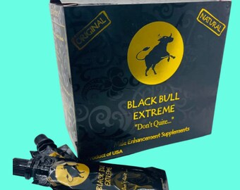 Black Bull Xtreme “Don’t Quit” Organic - 12 Pack - All Natural Raw Honey Sidr for Natural Energy Male Booster Feel Great Stamina USA honey