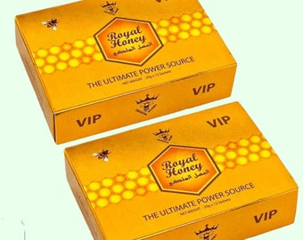 2x Original  ROYAL HONEY Malaysia Organic - 12 Pack DIsplay - All Natural Raw Honey Sidr for Natural Energy Male Booster Feel Great