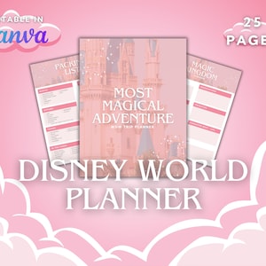 Editable WDW Trip Planner – Disney Vacation Itinerary Template for Canva
