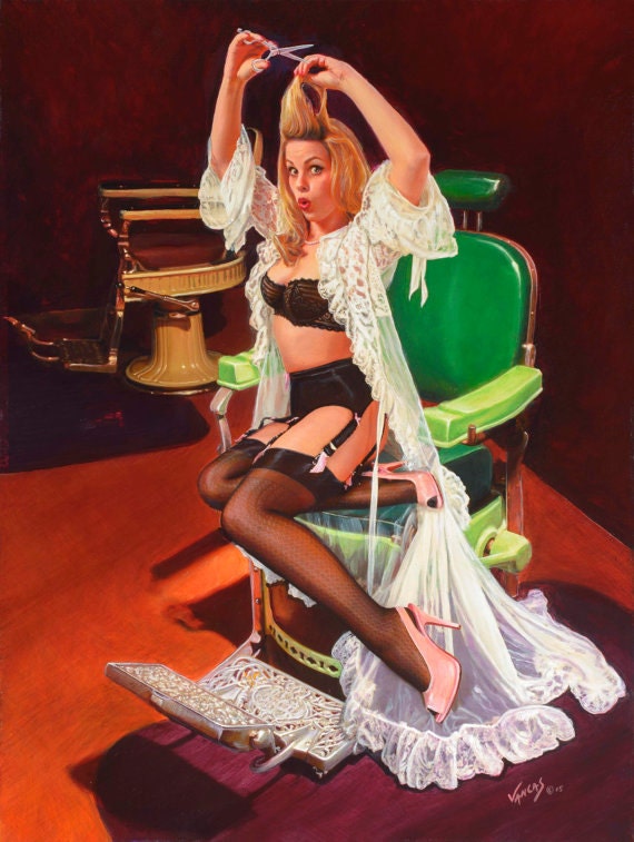 Sheer Elegance Pinup By Vancas Barber Shop Hair Salon Etsy