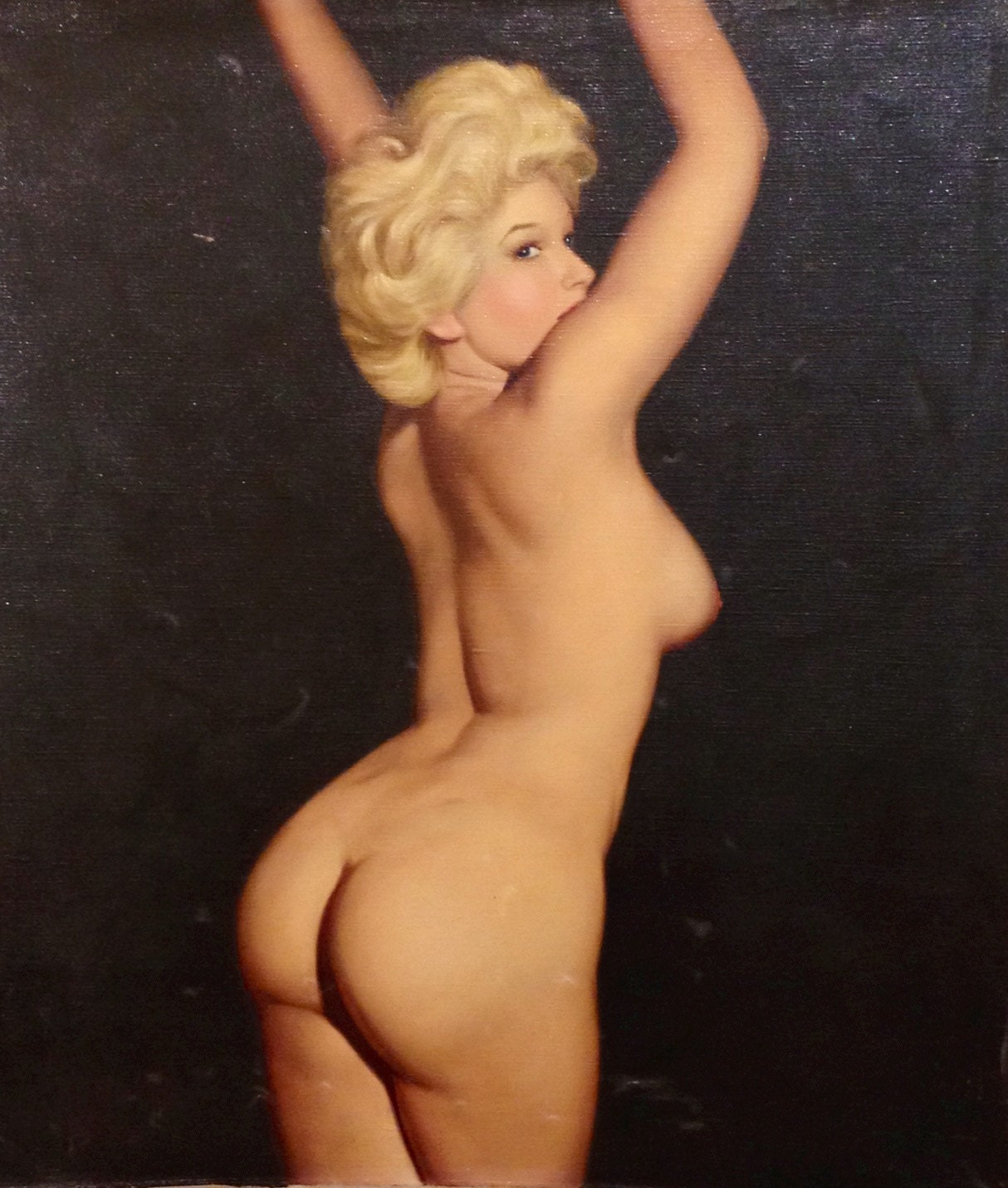 1950s Hollywood Movie Upskirts - Super Sale 18x24 HOLLYWOOD BURLESQUE Nude BLONDE 40s 50s - Etsy