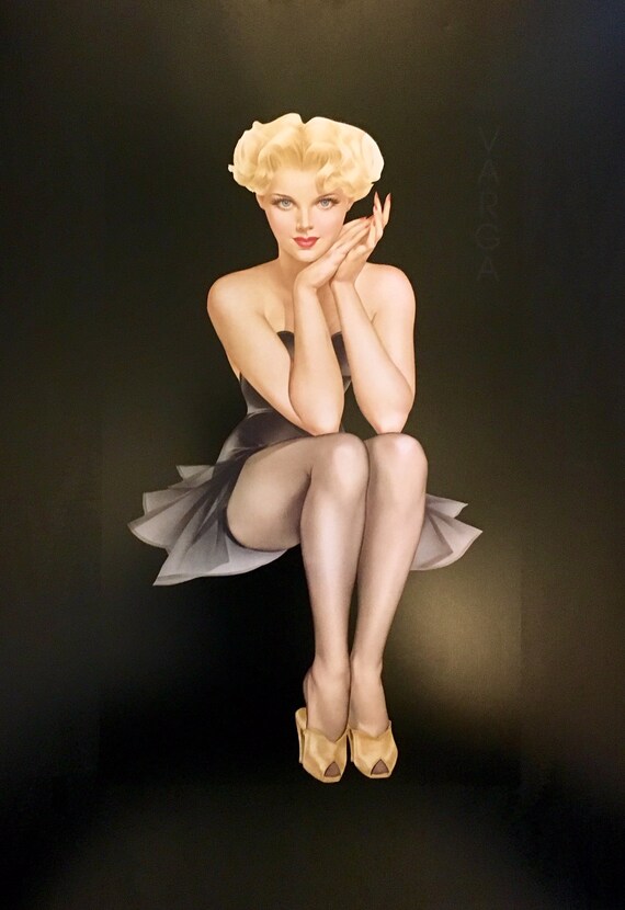 LAST ONE Alberto Vargas Cover Girl Large 23x32 Rare Black