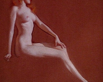 18X12 Giclee - SALE - BRADSHAW CRANDELL 1930's Nude Art Deco Pin-Up From Original Painting - Cosmopolitan  Girl Cover Painter - Pinup