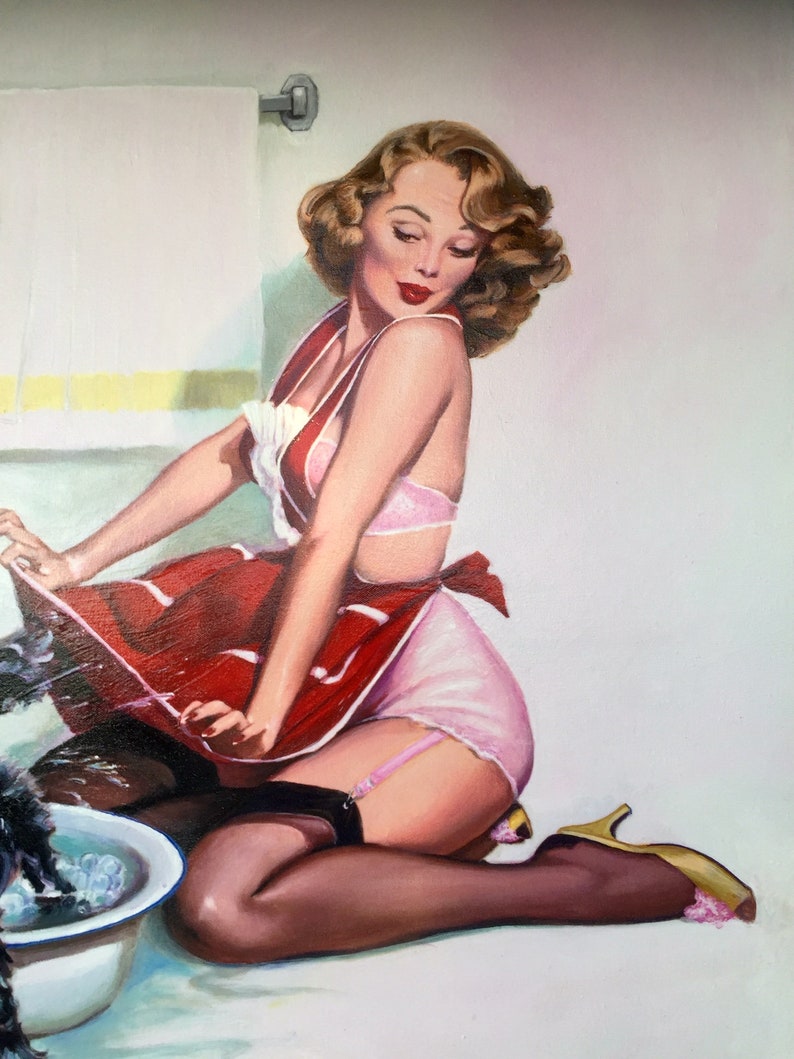 97ESTATE Sale GIL ELVGREN A Fair Shake Original Painting Huge Etsy