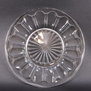 Anchor Hocking Colonial Knife Fork Glass Luncheon Plate 8 3/8&quot; Vintage 1934