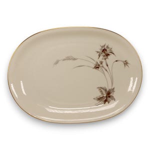 Heinrich - H&C Sepia Floral Ivory with Gold Trim 15&quot; Platter Germany