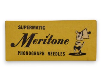 Meritone Supermatic Confezione da 25 aghi per fonografo ad alta fedeltà Confezione originale