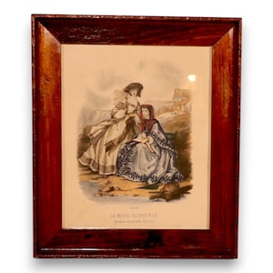 La Mode Illustre Journal de la Famile Impression de mode française encadrée Antique