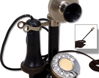 Carlson Stromberg Rotary Candlestick Telephone Converted for Modern Use 1904-25