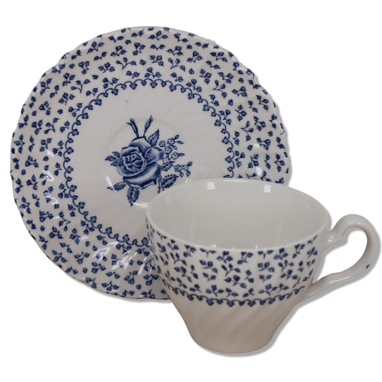 Royal Victoria Rose Bouquet Tea Cup Saucer Set England Vintage