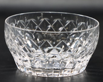 Stuart Cathedral Cut Crystal Glass Finger Dessert Salad Bowl England 1955