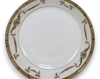 Noritake M Sahara Obstschale 5 3/8" Goldrand Rosengirlande Vintage Japan 1920er Jahre