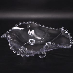 Imperial Glass Candlewick Crimped Bowl Bon Bon Dish Ruffled Edge Vintage 1930&#39;s