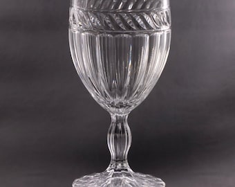 Mikasa Italian Countryside 6 3/4" Wine Goblets Glass Optic Panels  Austria