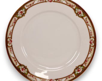 Théodore Haviland El plato de ensalada Belfort Rosas rosadas Vintage 1910 Francia