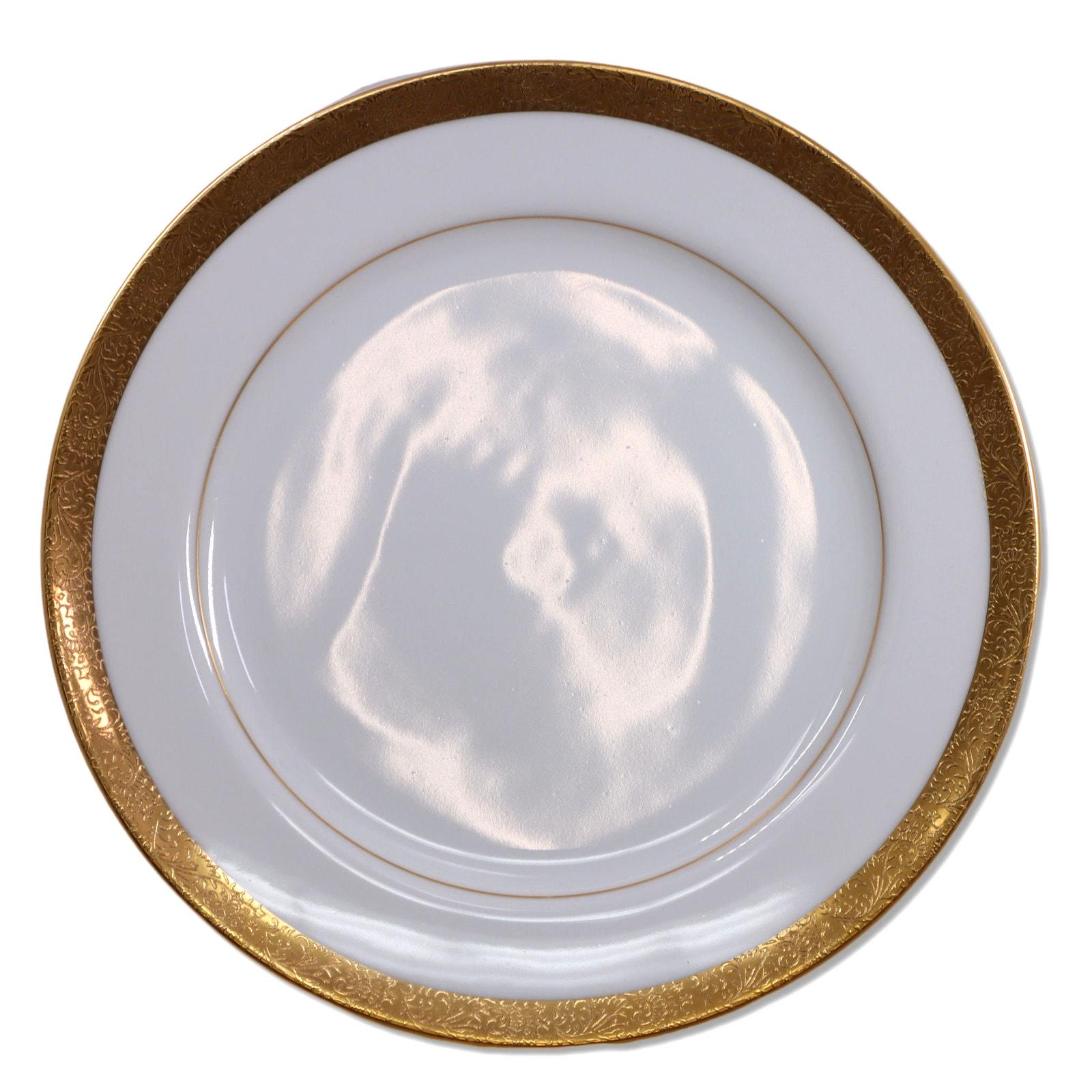 Tasse en porcelaine liseré doré 18 cl (lot de 6