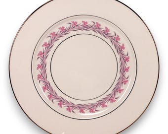 Plato llano Royal Jackson Romance Floral Rosa de 26 cm, década de 1950, Japón