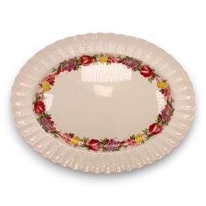 Copeland Spode Rose Briar 17&quot; Oval Serving Platter England 1930&#39;s