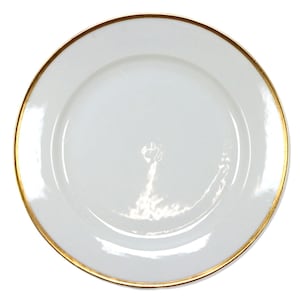 A Lanternier LNT170 Salad Plate 7 7/8" Gold Trim Limoges France Antique 1890's