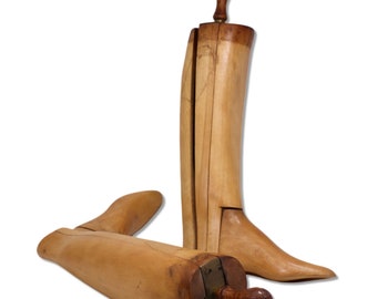 Frederick Cook London Riding Boot Wooden Tree Form Sz 10 EU40 L8 Antique 1904