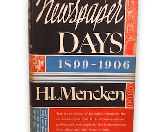 Días de los periódicos 1899-1906 HL Mencken 1955 HC DJ Alfred Knoff 4.ª ed.
