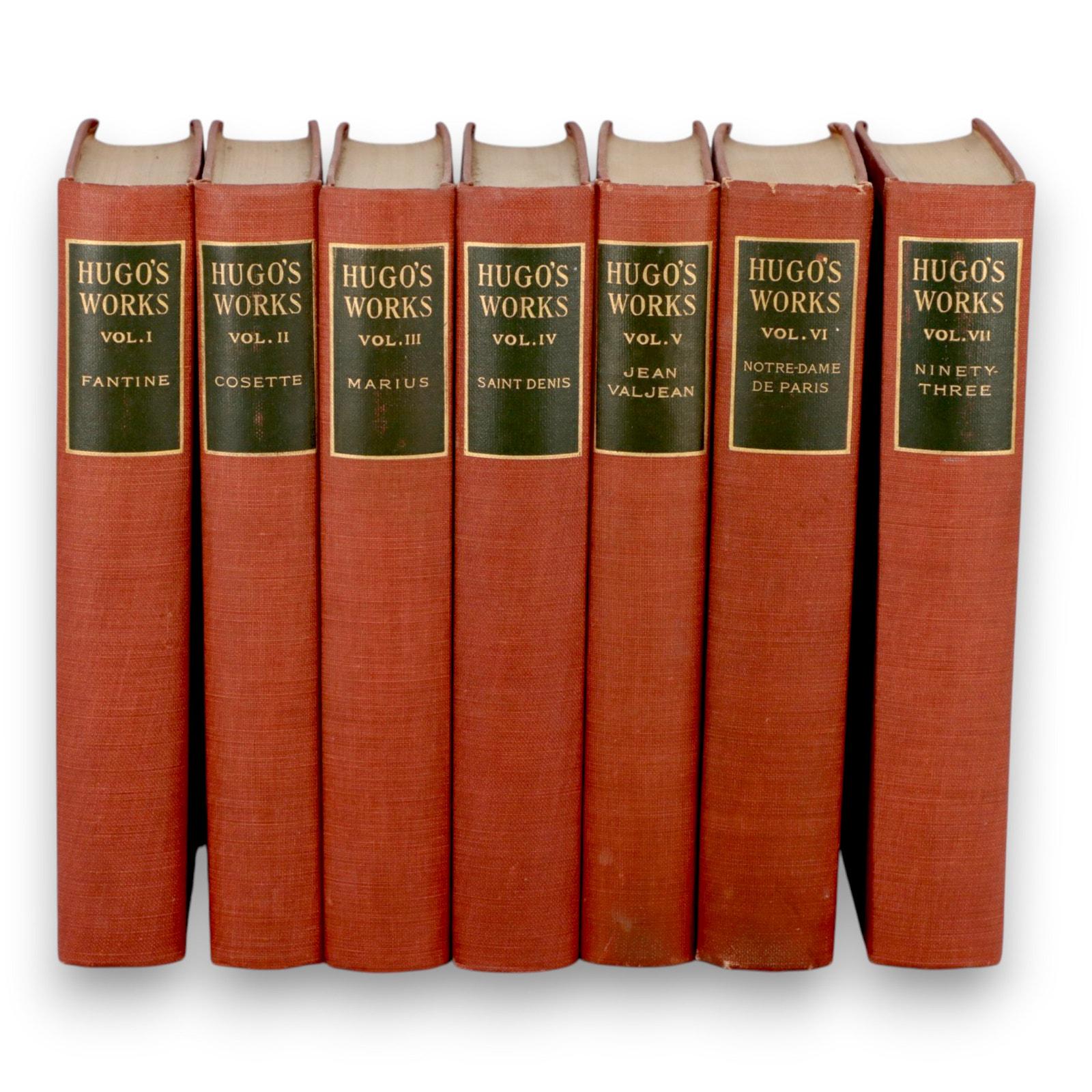 Victor Hugo Works 7 Vol Century Co Les Miserables Hardcover