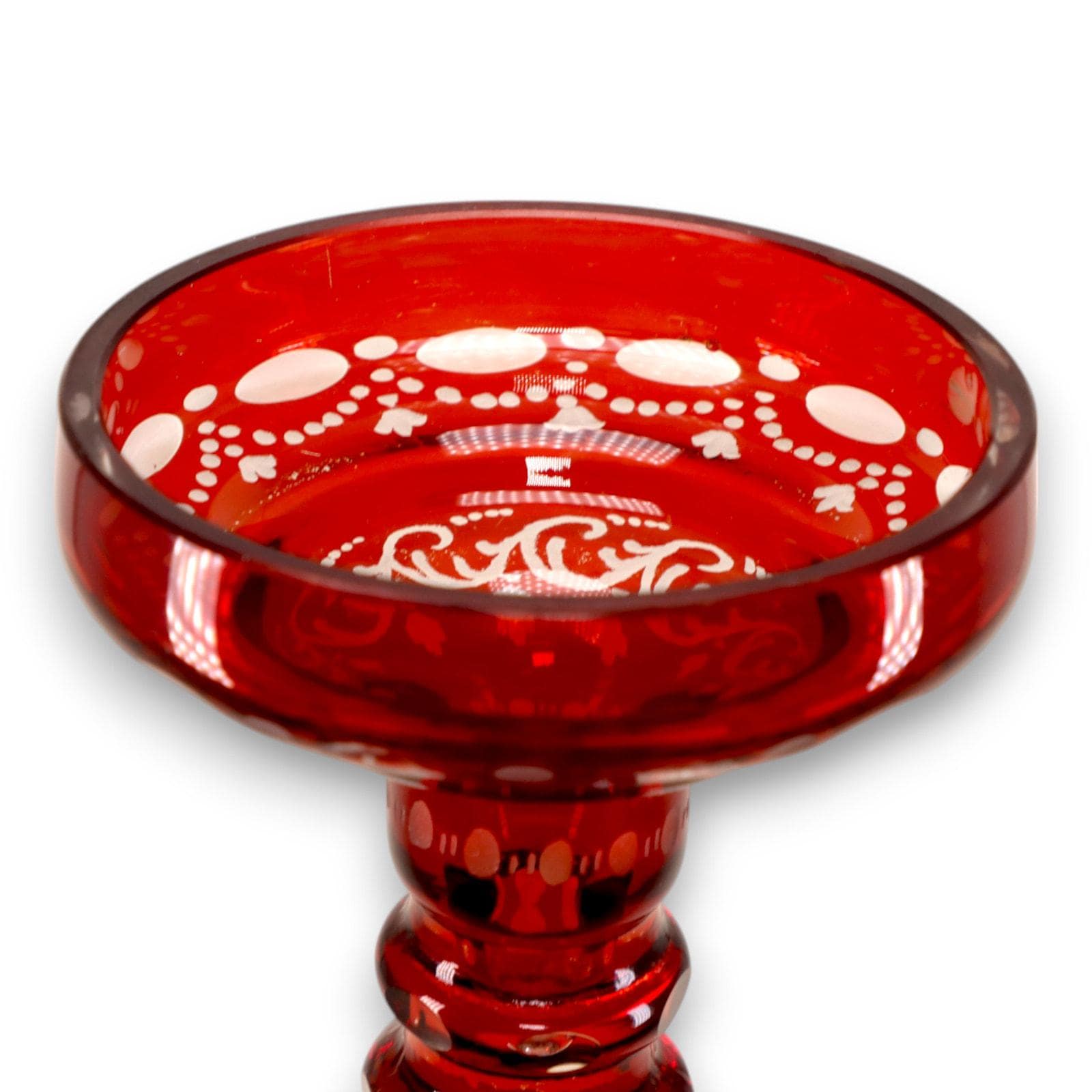 エガーマン ボヘミアン 9インチ ルビーレッド 重厚チェコガラス