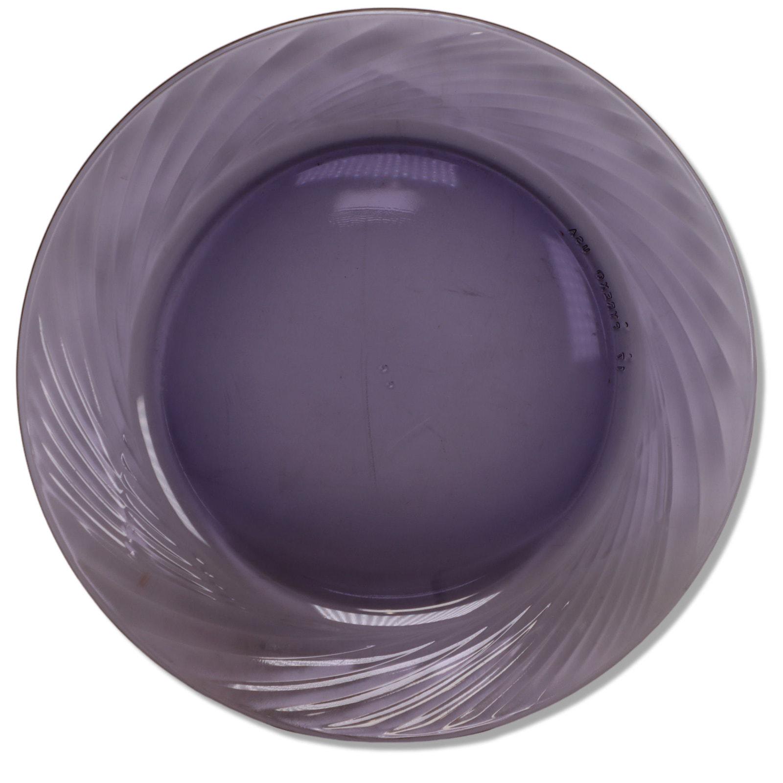 Corning Corelle Festiva Amethyst 7 1/2" Salad Plate USA Swirl Rimmed Glass