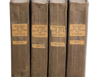 1827 Eloquenza degli Stati Uniti EB Williston 1a edizione 4 volumi antichi