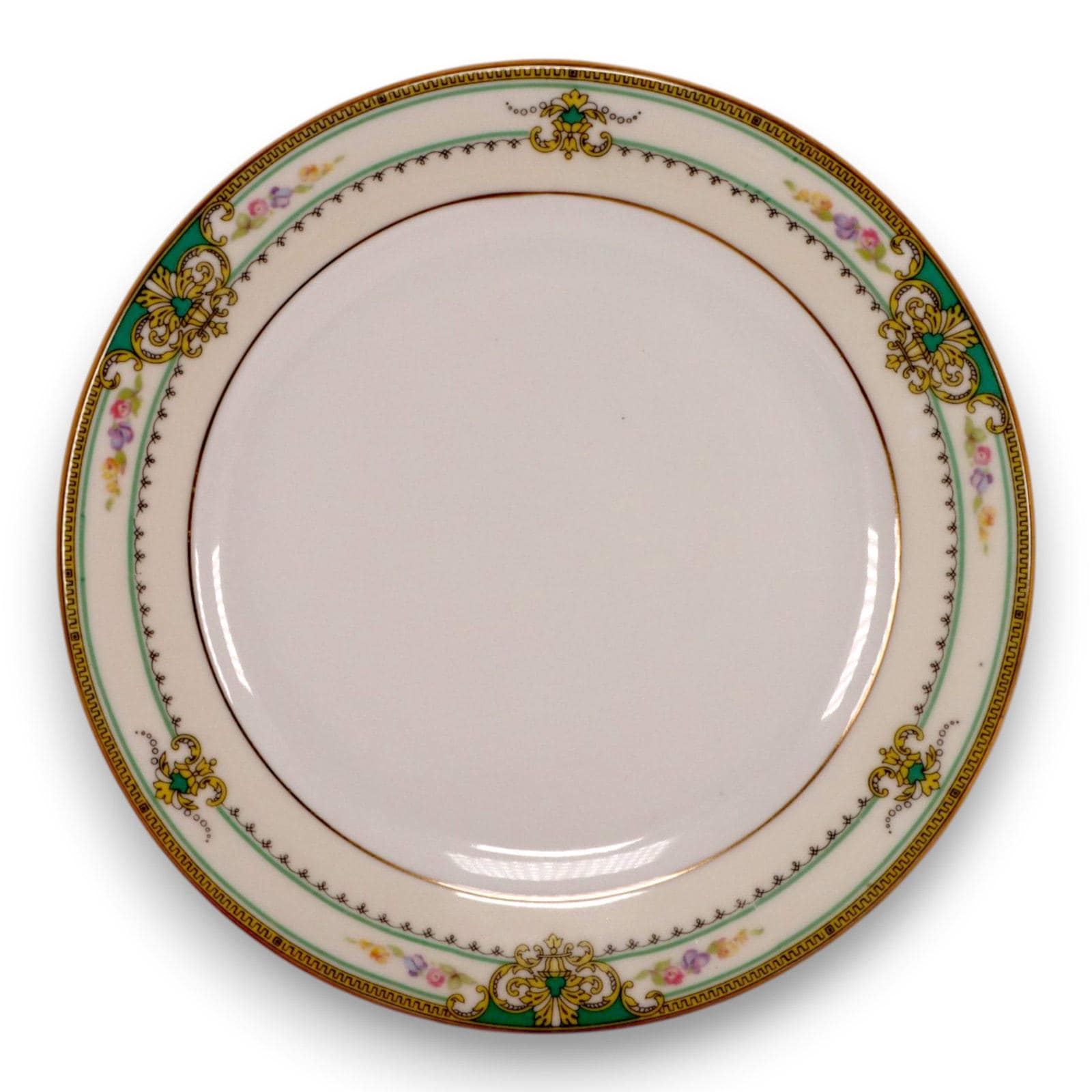 Green and Gold China Plate - Etsy