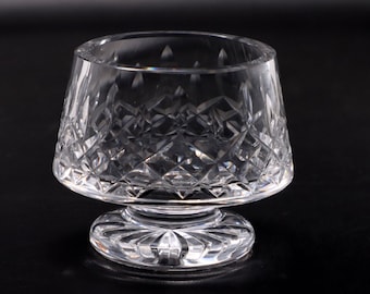 Azucarero abierto con base de cristal Waterford Lismore, 10 cm, cristal tallado, estilo vintage de los años 50.